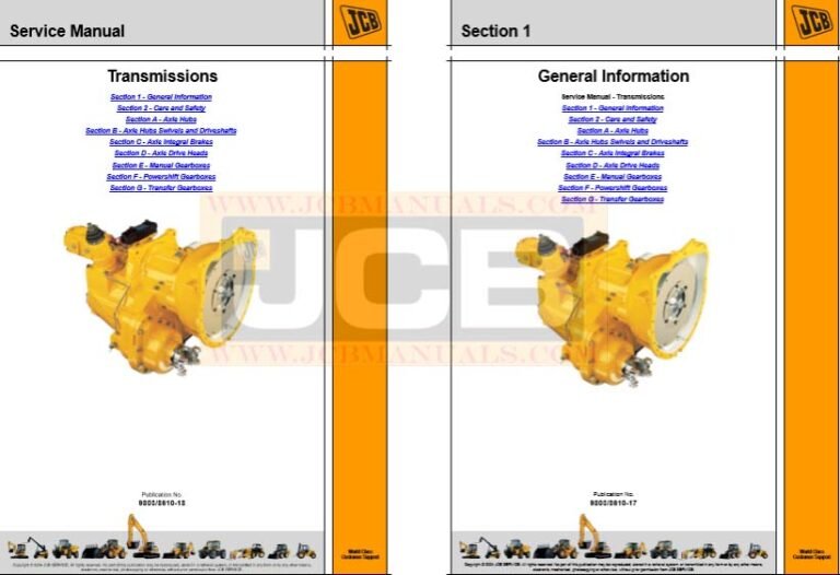 JCB Drivetrain Transmission Service Manual Jcb Service Manual Download