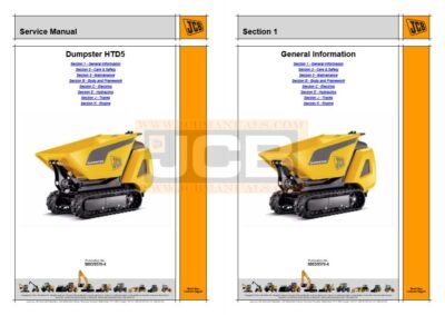 JCB Dumpster HTD5 Service Manual