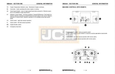 JCB Vibromax W1500 SM35001 TRENCH ROLLER Service Repair Manual - Image 4