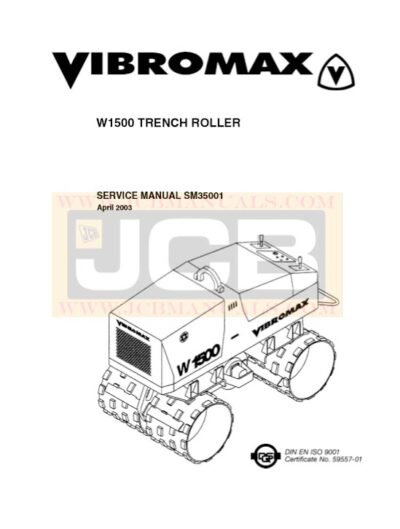 JCB Vibromax W1500 Service Repair Manual