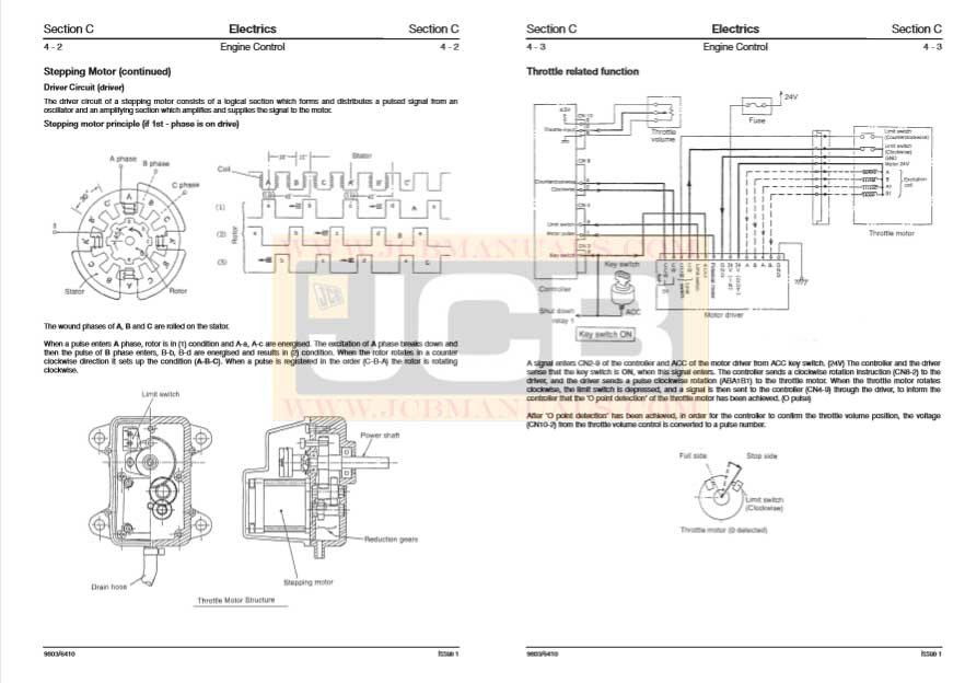 JCB JS130, JS160 Tracked Excavator Service Repair Manual