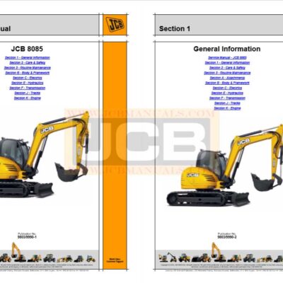JCB MINI Excavator 8085 Service Repair Manual