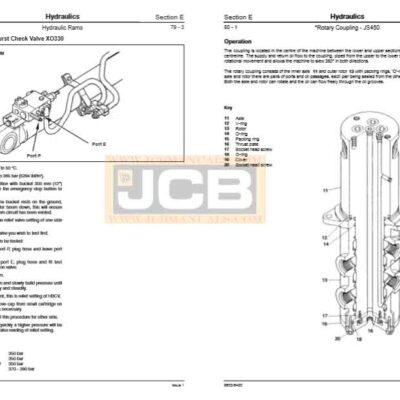 JCB JS330, JS450, JS460, JS500 Excavator Service Repair Manual