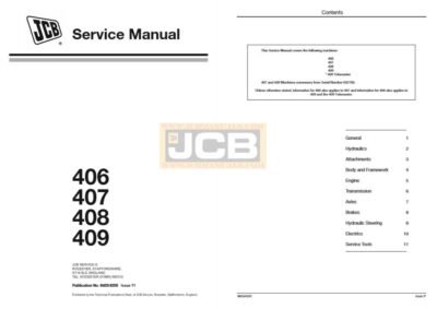 JCB  Wheel Loader 406, 407, 408, 409 Service Repair Manual - Image 2