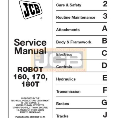 JCB ROBOT 160, 170, 180T Service Repair Manual