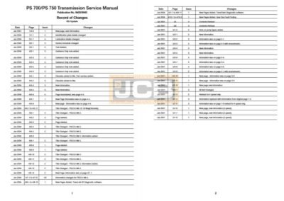 JCB Drivetrain System PS700 and PS750 SERIES  Service Repair Manual - Image 4