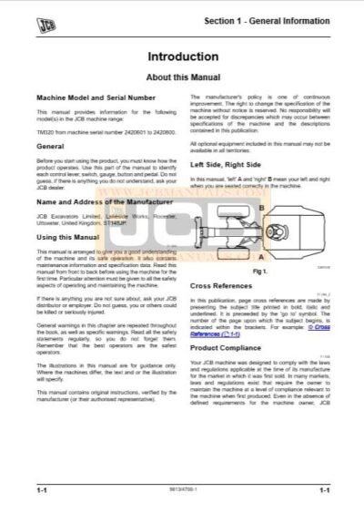 JCB TM320 Telescopic Wheeled Loader Service Repair Manual - Image 8