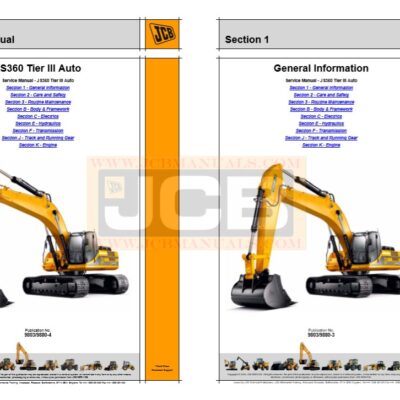 JCB JS360 Tier III Excavator Service Repair Manual