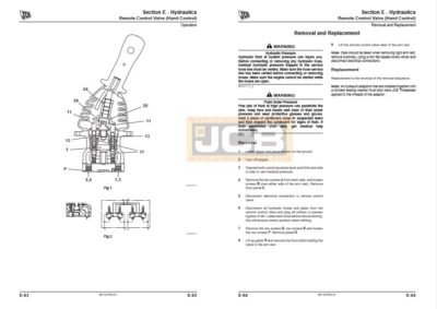 JCB JS85 Auto Range Excavator Service Repair Manual - Image 4