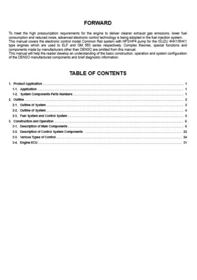 Isuzu 4HK1 6HK1 Engine Common Rail System Service Manual - Image 3