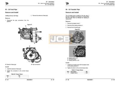 JCB HS750 Transmission Service Repair Manual - Image 5