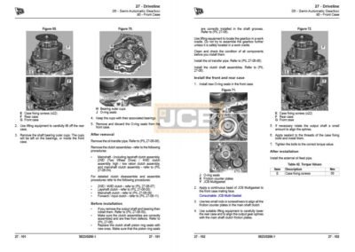 JCB HS750 Transmission Service Repair Manual - Image 6