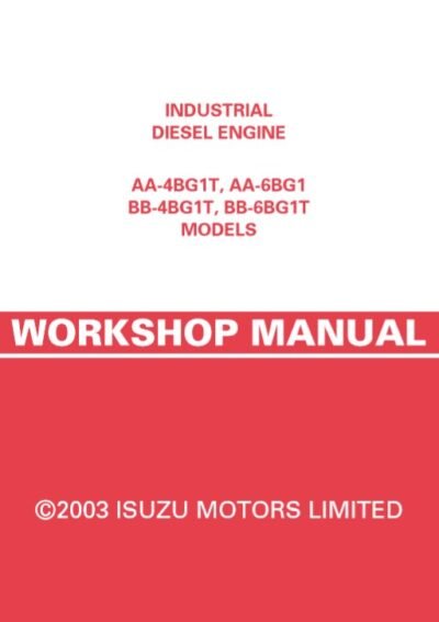 Isuzu AA-4BG1T, AA-6BG1 BB-4BG1T, BB-6BG1T DIESEL ENGINE Workshop Manual - Image 2