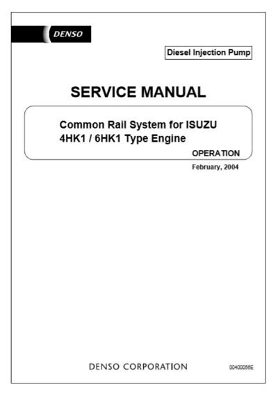 Isuzu 4HK1 6HK1 Engine Common Rail System Service Manual - Image 2