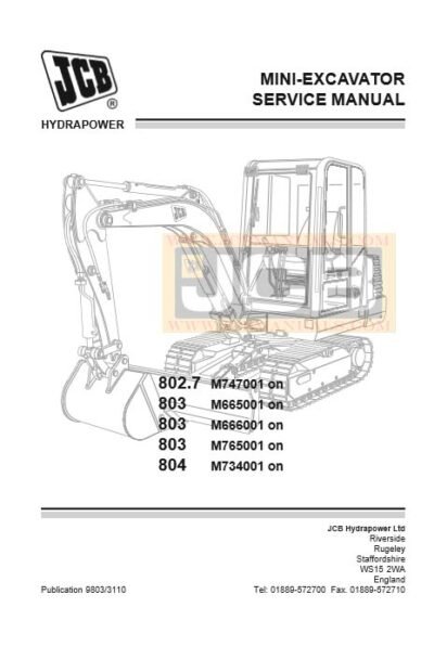 jcb 802.7 service manual