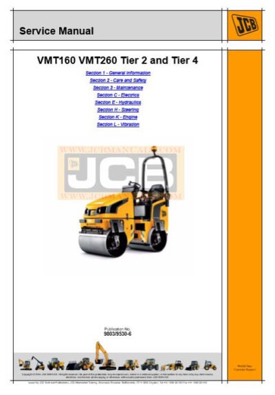 JCB VMT160 VMT260 Tier 2 and Tier 4 Service Repair Manual - Image 2