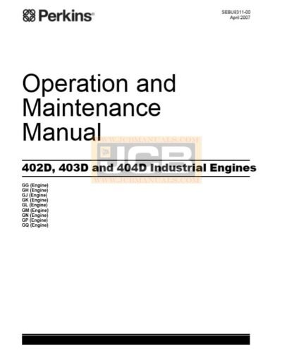 Perkins 402D, 403D and 404D Industrial Engines Operation and Maintenance Manual - Image 2