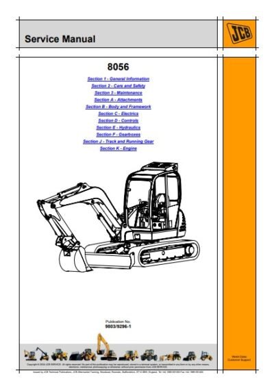 JCB 8056 Mini Crawler Excavator Service Repair Manual - Image 2