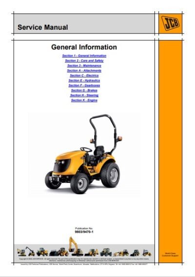 JCB 323, 327 HST Tractor Service Repair Manual - Image 2