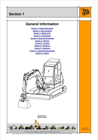 JCB 8061 Mini Excavator Service Repair Manual - Image 2