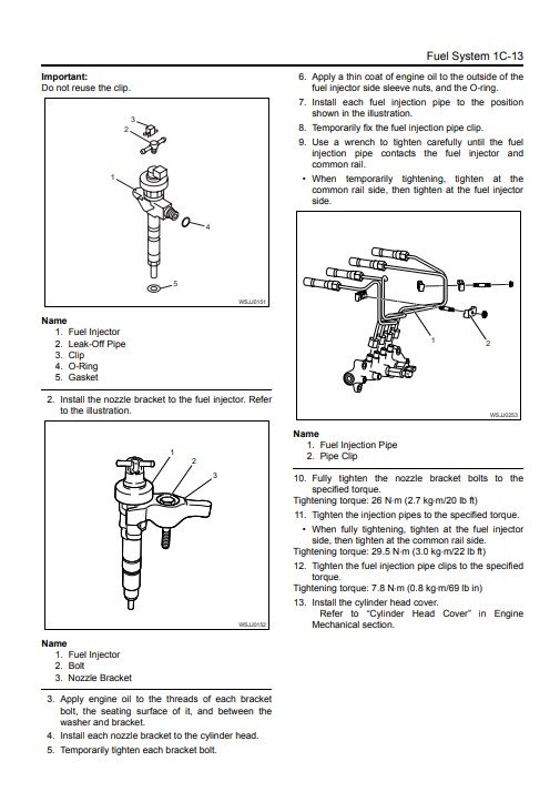 Isuzu A1-4JJ1 Industrial Engine Workshop Manual