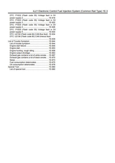 Isuzu 4JJ1 Common Rail Engine Troubleshooting Manual - Image 3