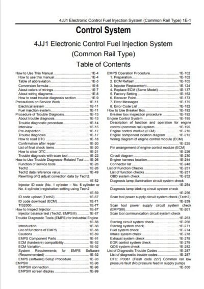 Isuzu 4JJ1 Common Rail Engine Troubleshooting Manual - Image 4