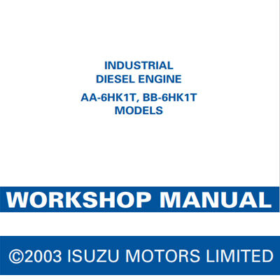 Isuzu AA-6HK1T, BB-6HK1T Engine Workshop Manual