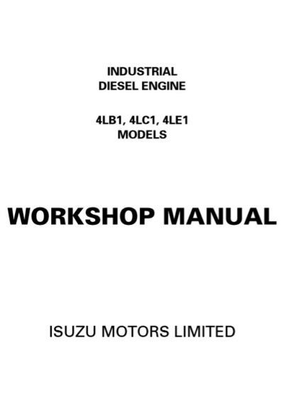 isuzu 4le1 service manual