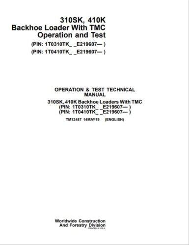 John Deere 310SK manual 1