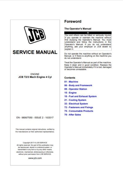 mechanical engine service manual