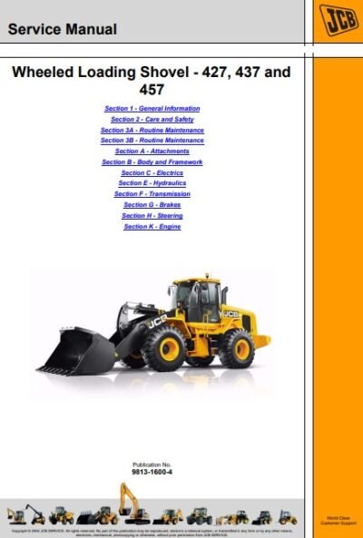 JCB 427, 437 and 457 Wheel Loaders Service Repair Manual - Image 2