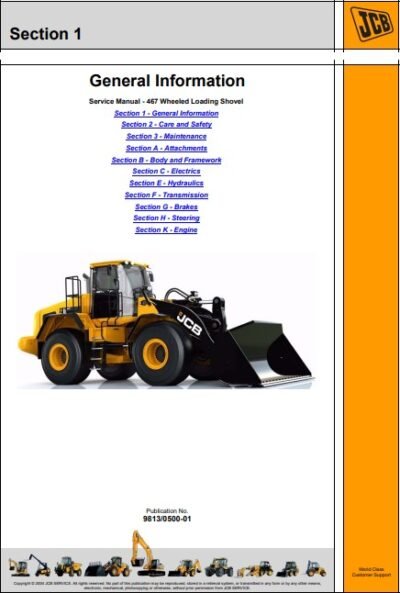 JCB 467 Wheel Loader Service Repair Manual - Image 2