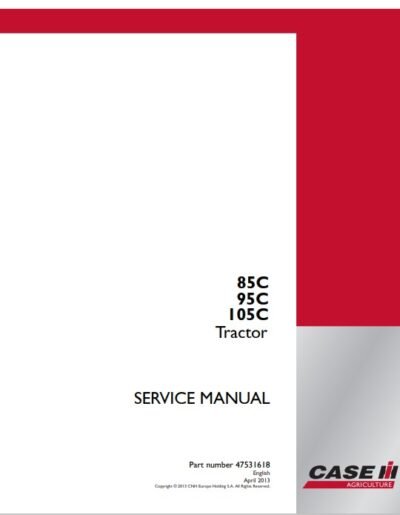 Case 85C, 95C, 105C Tractor Service Repair Manual - Image 3