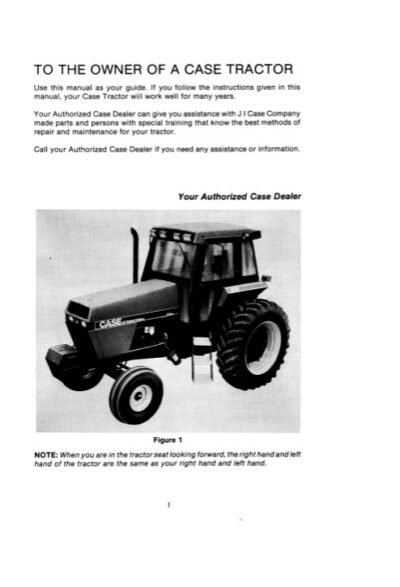 Case 1896 Tractor Operators Manual - Image 3