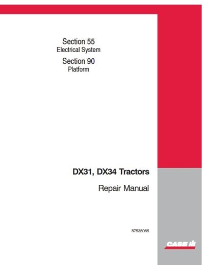 Case IH DX31, DX34 Tractors Electrical System - Image 2