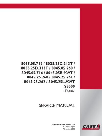 Case IH Tractor 8035, 8045 Series Service Repair Manual - Image 2