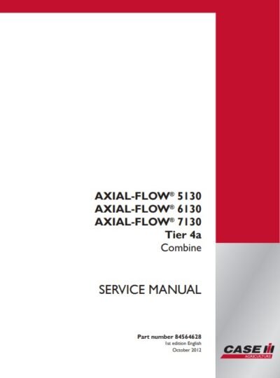 Case Axial Flow 5130, 6130, 7130 Tier 4a Combine Service Repair Manual - Image 2