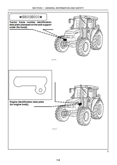 Case Tractor JX1060C JX1070C JX1075C Operators Manual - Image 4