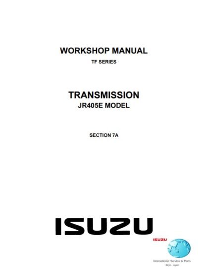 Isuzu Transmission-JR405E Model Workshop Repair Manual - Image 2