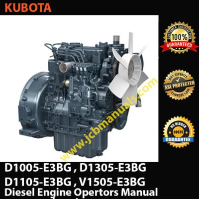 Kubota D1005-E3BG , D1305-E3BG , D1105-E3BG , V1505-E3BG Diesel Engine Operators Manual