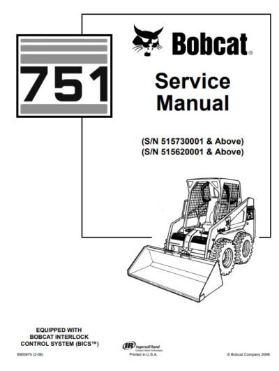 bobcat 751 skid steer service repair manual pdf 1