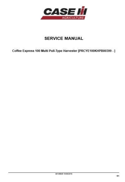 Case IH Tractor Coffee Express 100 Service Repair Manual - Image 3