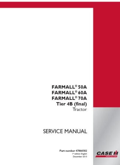 Case Farmall 50A, 60A, 70A Service Repair Manual - Image 7