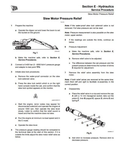 JCB JS Auto Range - Tracked Excavators (JCB Engine) Service Repair Manual - Image 6