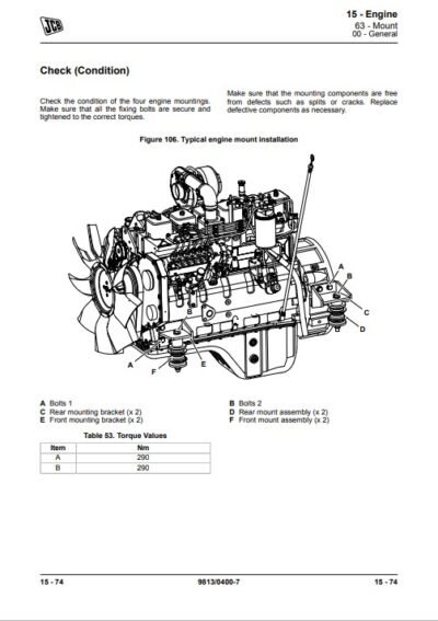 JCB JS140, JCB JS200, JCB JS205, JCB JS215 Excavator Service Repair Manual - Image 5