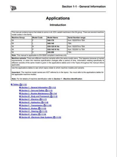 jcb teletruk service manual