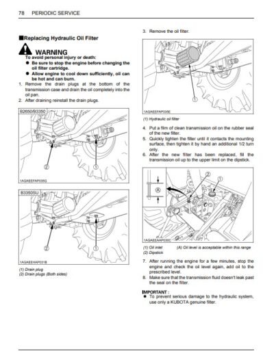 Kubota B2650 , B3350 , B3350SU Tractors Operators Manual - Image 4