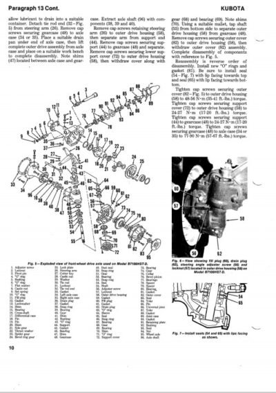 kubota b5100 service manual