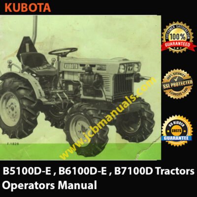 kubota b5100e operator manual